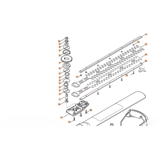 STIHL  Przekładnia + zespół tnący 6010 007 1004